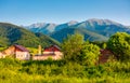 Village in Fagaras mountains of Romania Royalty Free Stock Photo