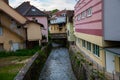 Village Feldkirchen in Carinthia with river