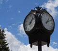 Village four faced clock