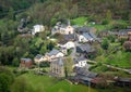 Village of Frahan, located in a meander of Semois river in belgian Ardennes Royalty Free Stock Photo