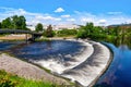 Village Gaggenau with lake Murg in black forest. Royalty Free Stock Photo