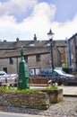 The village of Grassington in the Yorkshire Dales and Linton Falls