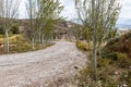 Village gravel road in the mountains Royalty Free Stock Photo
