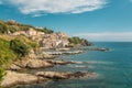 Village and harbour at Porticciolo in Corsica Royalty Free Stock Photo