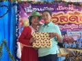 Village Health Volunteer new year party and New Year's gift draw , 5 January 2024 , Buriram Thailand.