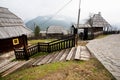 Village on the hill with cobbles street Royalty Free Stock Photo