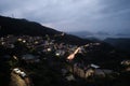 Night scene of Jioufen village, Taipei, Taiwan Royalty Free Stock Photo