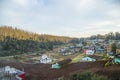 Village in a hill at Nilgiri forest Ooty. Landscape of Ooty Tamil nadu India Royalty Free Stock Photo