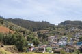 Village in a hill at Nilgiri forest Ooty. Landscape of Ooty Tamil nadu India Royalty Free Stock Photo