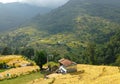 Village in Himalayas Mountains Annapurna trek