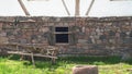 Village house with stone and wooden walls