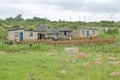 Village houses in countryside of Zululand, South Africa Royalty Free Stock Photo