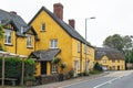 Village housing at a village crossroads in East Devon UK