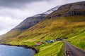 Village of Husar located on the island of Kalsoy in Faroe Islands