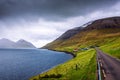 Village of Husar located on the island of Kalsoy in Faroe Islands Royalty Free Stock Photo