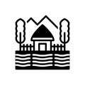 Black solid icon for Village, pueblo and thorp