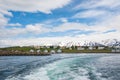 The village on island of Hrisey in Iceland Royalty Free Stock Photo