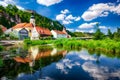 Village of KallmÃÂ¼nz at Naab river near Regensburg, Upper Palatinate, Bavaria, Germany