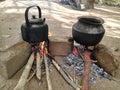 Village kichen fire kettle life