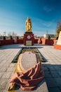 Village Krasnoe, Gomel Region, Belarus. Monument To Heroes Who D