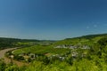 View to Kroev and the flooded river Moselle