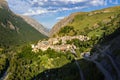 The village of La Grave in summer. Romanche Valley, Ecrins National Park, Alps, Hautes-Alpes, France