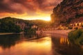 Village of La Roque Gageac in Dordogne department in France