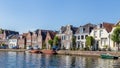 Village landscape as seen from the river Vecht of the old dutch Royalty Free Stock Photo