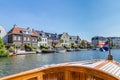 Village landscape as seen from the river Vecht of the old dutch Royalty Free Stock Photo