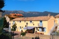 Village in landscape east coast French Corsica Royalty Free Stock Photo