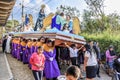 Village Lent procession near Antigua, Guatemala