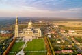 Basilica of Our Lady of Lichen in Poland. Aerial view Royalty Free Stock Photo