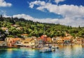 The village of Loggos, Paxos, Greece