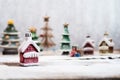 Village made with christmas decoration. High quality and resolution beautiful photo concept Royalty Free Stock Photo