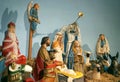 Village manger scene of Jesus` birth