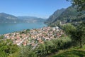 The village of Marone on lake Iseo, Italy Royalty Free Stock Photo