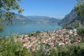 The village of Marone on lake Iseo, Italy Royalty Free Stock Photo