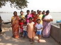 Riverside ceremony for a village wedding