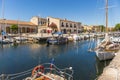 Village of Marseillan in summer, in HÃÂ©rault in Occitanie, France Royalty Free Stock Photo