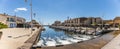 Village of Marseillan in summer, in HÃÂ©rault in Occitanie, France Royalty Free Stock Photo