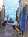 Village mediterranean street travel holiday Royalty Free Stock Photo