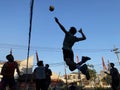 Village men\'s volleyball action in training