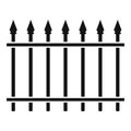 Village metal fence icon, simple style Royalty Free Stock Photo