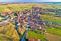 Village of Miholec in Croatia aerial view Royalty Free Stock Photo