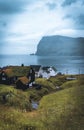 Village of Mikladalur located on the island of Kalsoy, Faroe Islands, Denmark Royalty Free Stock Photo