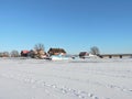 Village Minge in winter , Lithuania Royalty Free Stock Photo