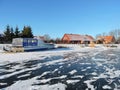 Village Minge in winter , Lithuania Royalty Free Stock Photo