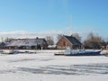 Village Minge in winter , Lithuania Royalty Free Stock Photo