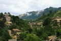 Village on mountain jungle view