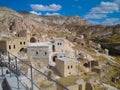 Village in mountain landscape, cappadocia, Turkey Royalty Free Stock Photo